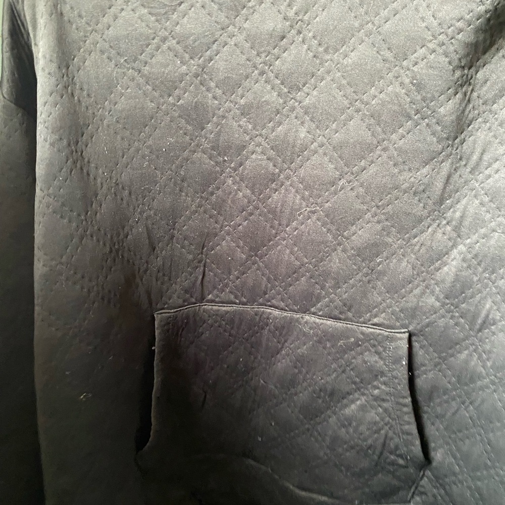Quilted Black Sweatshirt